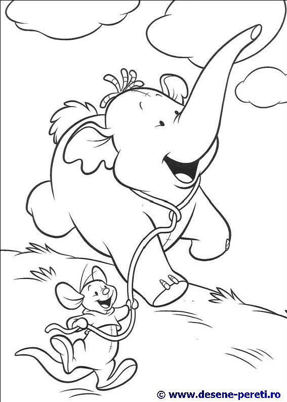 Pooh Heffalump desene de colorat
